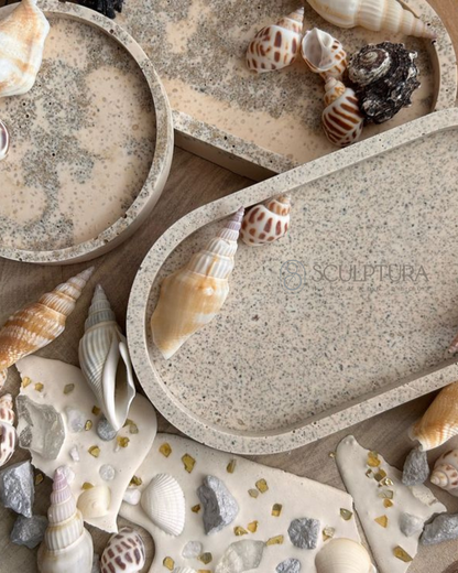 Coastal-Inspired Handmade Gypsum Trays & Decorative Accessories – Sculptura UAE