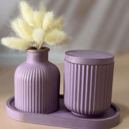 Luxury Handmade Gypsum Gift Set – Customized Decorative Jar & Vase Set