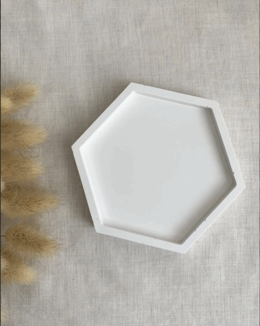 Handmade Hexagon Coasters – Modern Minimalist Grey Stone Drink Coasters