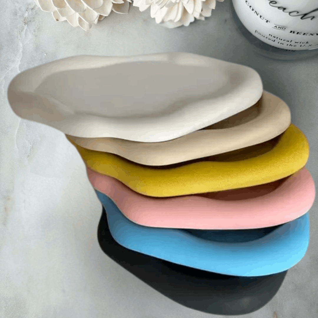 Handmade Cloud Tray Set | Minimalist Gypsum Decorative & Vanity Trays