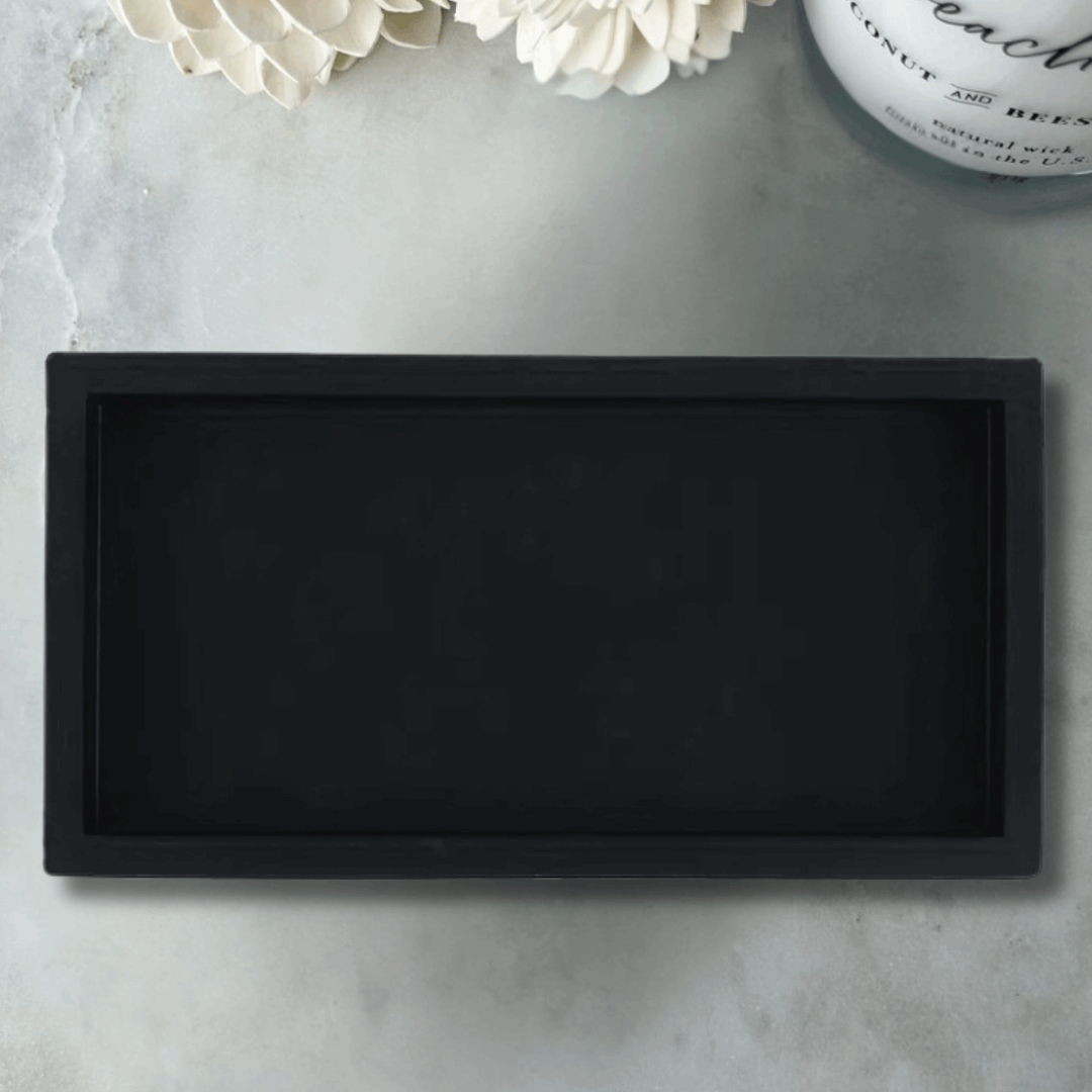 Minimalist Rectangular Gypsum Tray | Modern Decorative & Vanity Organizer