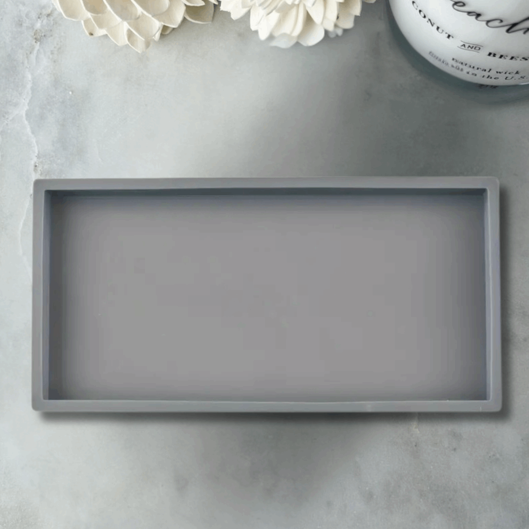 Minimalist Rectangular Gypsum Tray | Modern Decorative & Vanity Organizer