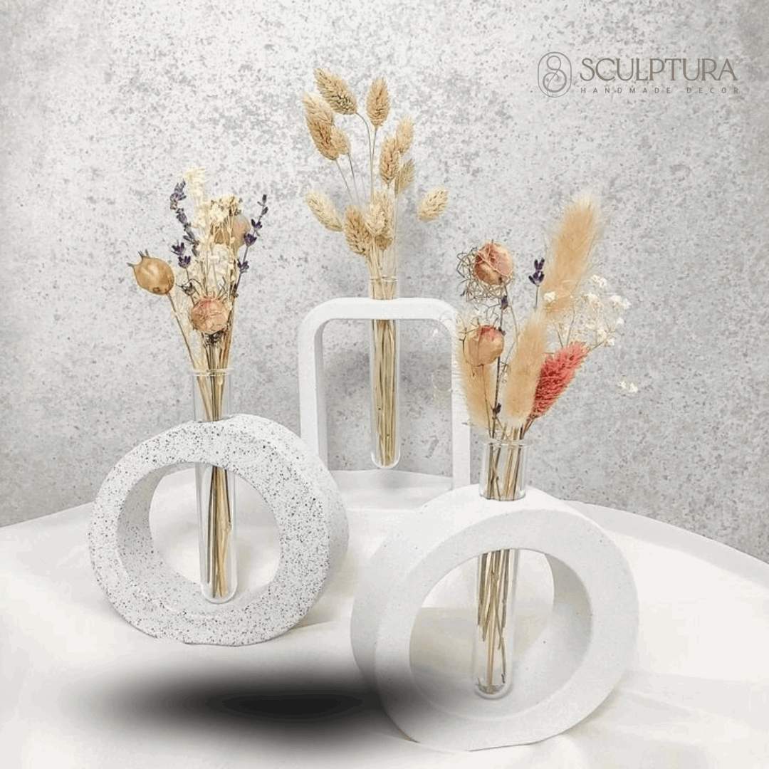 Modern Elegance – Handcrafted Gypsum Vases